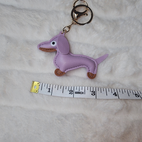 Purple Dog Keychain - Picture 2 of 3